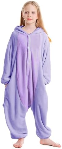 Animal Onesie Pajamas for Kids, Soft Flannel Halloween Cosplay Costume for Boys Girls