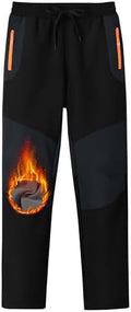 MoFiz Boys Snow Ski Pants Fleece Waterproof Winter Outdoor Hiking Pants