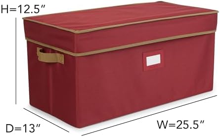 Covermates Treasurekeeper Storage Box, 25.5" L x 13" W x 12.5" H, Red