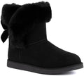 Juicy Couture Women's Slip On Winter Snow Boots Warm & Insulated Fur Lining Comfortable Fashion Booties