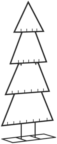 Metal Christmas Tree, DIY Ornament Display, Black, 49.2 Inch
