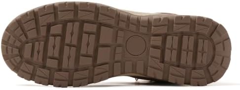 TSIODFO Men's Waterproof Snow Boots Leather Hiking Boot