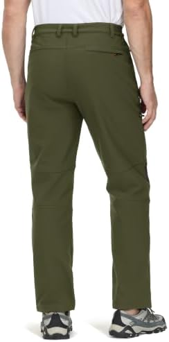 TACVASEN Men's Winter Snow Ski Pants Fleece Lined Waterproof Hiking Work