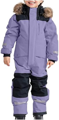 YRAETENM Snow Suit for Kids Boys Girls One Piece Snowsuit Girls and Boys Waterproof Insulated Winter Jumpsuit Coveralls