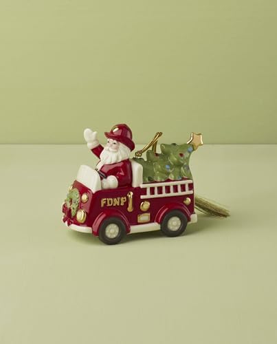 Lenox Santa in Fire Truck Christmas Hanging Ornament