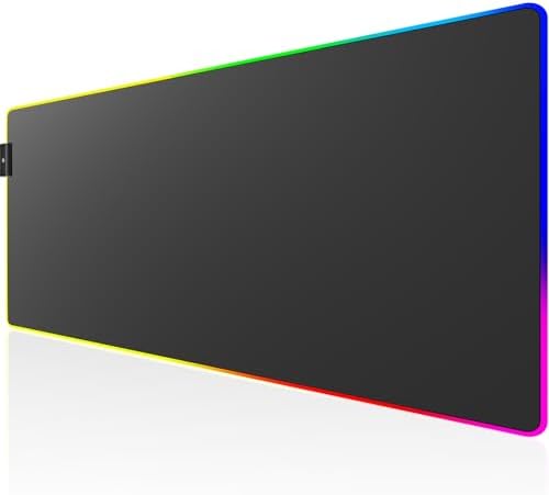 KTRIO RGB Large Gaming Mouse Pad, 35.4 x 15.7 in, RGB Black, XXXL