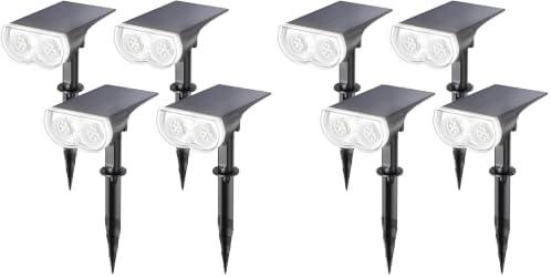 Linkind Solar Lights Outdoor Waterproof Landscape Spotlight Daylight 8 Pack