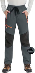 Ski Snow Pants Kids Winter Fleece Lined Hiking Pants Boys Girls