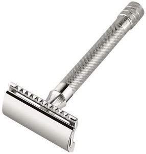 G.B.S Shaving Set Made in Soligen Germany MK 23 Safety Razor Long Handle, Taylor Of Bond Street Shave Cream Bowl Stand. Professional Badger Brush, 10 Pack of Blades Classic Vintage