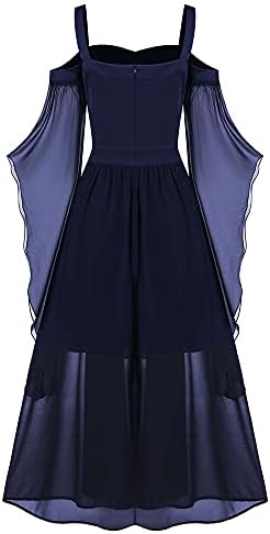 CHARMMA Women's Plus Size Butterfly Sleeve Gothic Halloween Dress