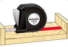 Talmeter Tape Measure 2 metres I Hultafors I Accuracy Class II I Made in EU I 7-in-1 Tape Measure with Unique Measuring and Marking Function I 359103