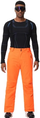 Men's Snow Ski Pants Insulated Waterproof Warm Winter Snowboard Bibs