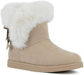 Juicy Couture Women's Slip On Winter Snow Boots Warm & Insulated Fur Lining Comfortable Fashion Booties