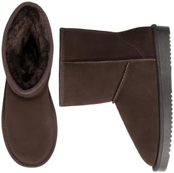 DREAM PAIRS Women's Shorty-New Mid Calf Winter Snow Boots