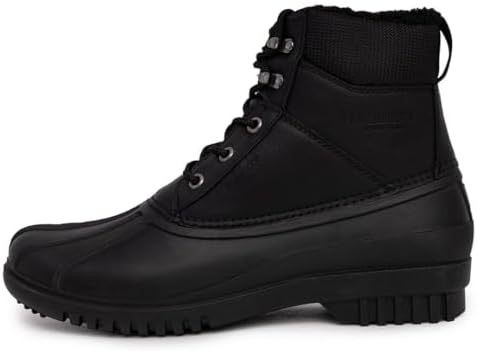 LONDON FOG Aspen Winter Boots for Men Waterproof Snow - Insulated Duck Mens Snow Boots or Rain Boots, Black Tan or Brown, Size 7 to 15 Medium and Extra Wide Widths
