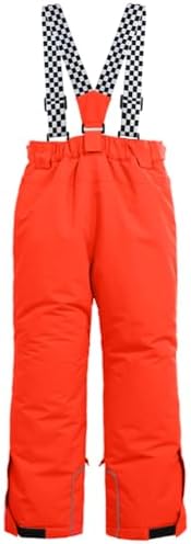 WOWULOVELY Big Boy's 2-Piece Colorblock Snow Pants and Jacket Snowsuit Ski Suit