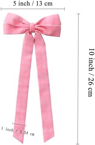 12Pcs Pink Velvet Bows Christmas Tree Decorations,5in x 10in Xams Ornaments