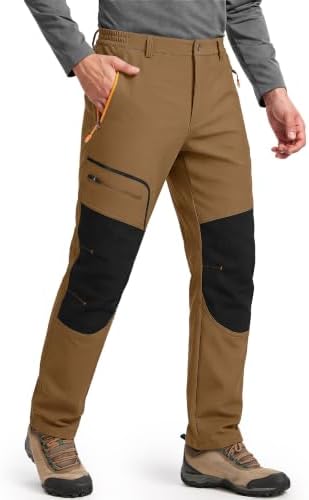 TACVASEN Men's Snow Ski Pants Winter Fleece Lined Water Resistant Insulated