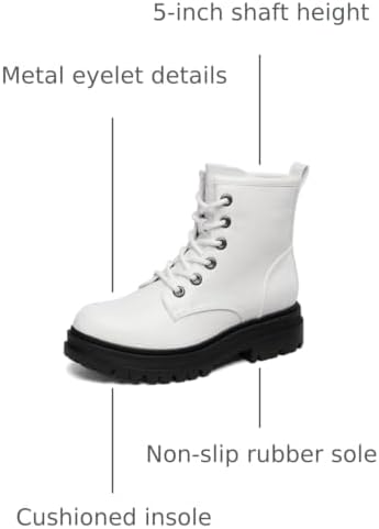 DREAM PAIRS Women's Combat Boots Lace-up Ankle Boots