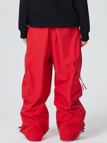 Mens Baggy Cargo Ski Pants Super Baggy Snowboard Snow Pant Women Insulated Loose Pant Sports Waterproof