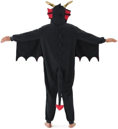 Spooktacular Creations Halloween Dalmatian Dragon Cow Costume, Animal Costume Hooded Jumpsuit for Halloween Cosplay Party