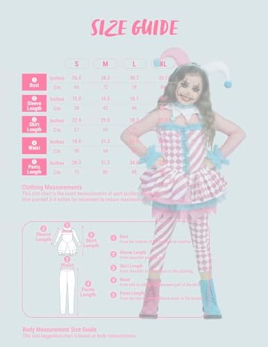 Spooktacular Creations Girls Clown Costume, Halloween Evil Clown Costume, Jester Dress for Girls Halloween
