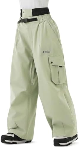 Mens Womens Snowbaord Pants 3L Baggy Snow Ski Pants
