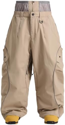 GSOU SNOW Mens Womens Baggy Ski Pants Snowboard Pants