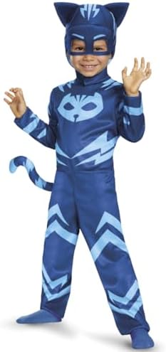 Catboy Costume for Kids, Official PJ Masks Costume Jumpsuit