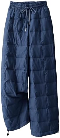 PEHMEA Womens Winter Snow Pants Windproof Warm Wide Leg Ski Casual Trousers