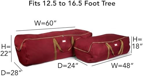 Covermates Christmas Tree Duffel Bags, 2-Pack, Fits 7.5 ft & 9-11 ft Trees