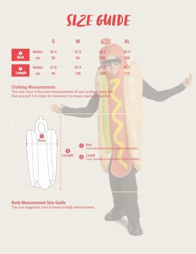 Spooktacular Creations Hot Dogs Costume Kids, Unisex Food Themed Costume for Child Teens Halloween Dress up Cosplay Party