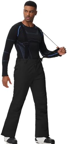 Men's Snow Ski Pants Insulated Waterproof Warm Winter Snowboard Bibs
