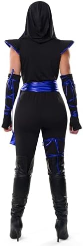 Spooktacular Creations Halloween Ninja Costume for Women with Ninja Mask for Adult Halloween Costume Party