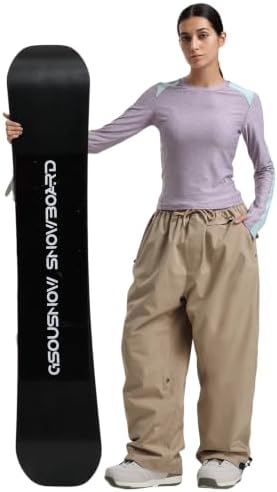 GSOU SNOW Mens Womens Snow Pants Baggy Snowboard Ski Pants 15K Waterproof