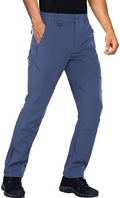 Stlight Mens Snow Ski Water Repellent Softshell Pants for Winter Hiking Fleece Lined Bottom Leg Zipper with 6 Zip Pockets