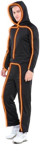 HSCTEK Light Up Adult Stick Figure Costume, Led Halloween Cosplay Men Women