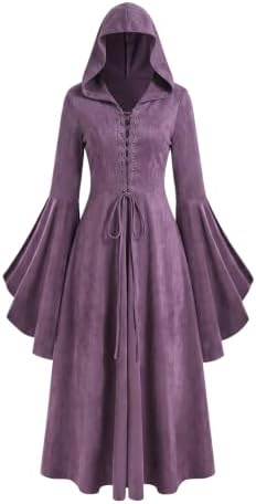 Wenrine Womens Gothic Witch Costume Renaissance Vampire Dress For Halloween