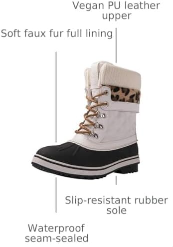 GLOBALWIN Women's Waterproof Winter Boots Snow Boots For Women