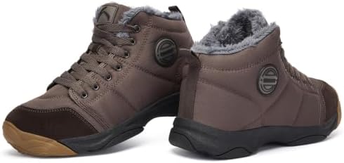 UPSOLO Mens Winter Trekking Snow Boots Water Resistant Shoes Anti-Slip Fully Fur Lined Casual Lightweight Hiking Boot