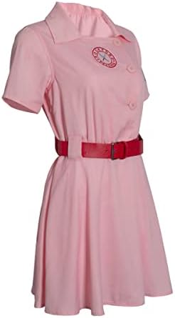 Womens Baseball League Dottie Costume Jersey Dress Uniform Set