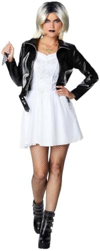 Spirit Halloween Bride of Chucky Adult Tiffany Costume | Officially Licensed | Couple Costume | TV and Movie Costume