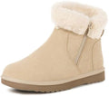 Hsyooes Snow Boots for Women Suede Leather Winter Boots Warm