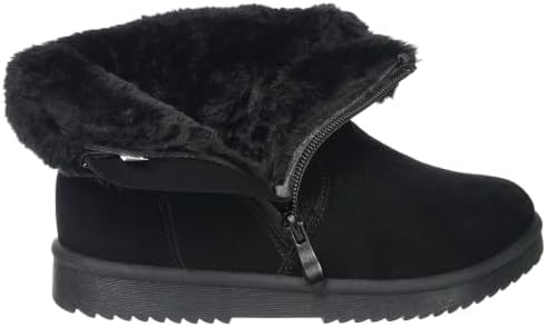 Hsyooes Snow Boots for Women Suede Leather Winter Boots Warm