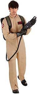 Deluxe Adult Ghostbusters Halloween Costume | Men's Ghostbusters Jumpsuit Uniform with Proton Pack & Classic Name Tags