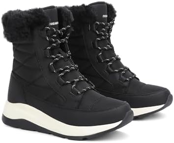 DREAM PAIRS Women's Mid Calf Warm Winter Snow Boots