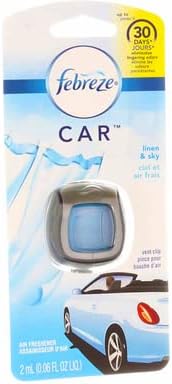 Febreze Car Vent Clip Air Freshener, Linen & Sky 1 ea (Pack of 3)