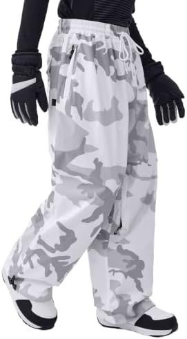 GSOU SNOW Mens Womens Snow Pants Baggy Snowboard Ski Pants 15K Waterproof