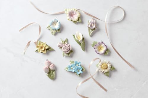 Lenox Celebrate Flowers 10-Piece Mini Hanging Ornament Set