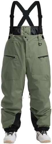 GSOU SNOW Mens Womens Snowboard Pants-Baggy Ski Snow Bibs